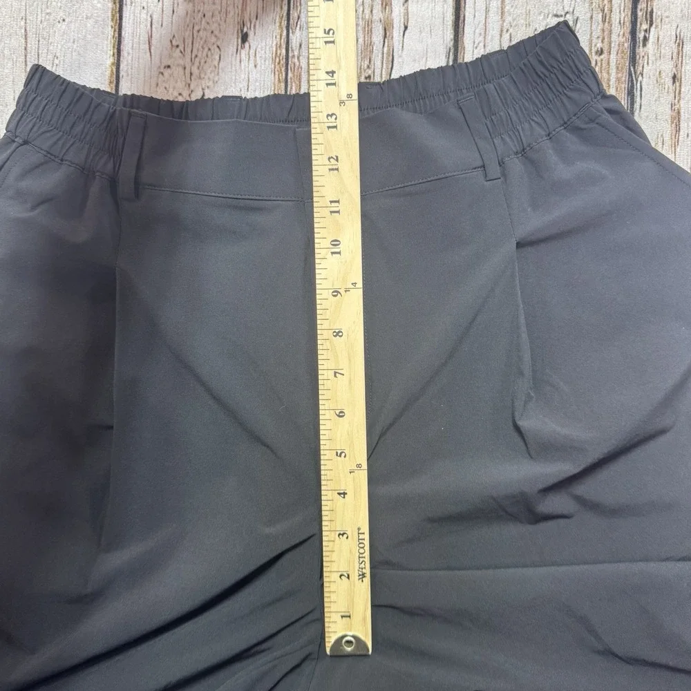 Alo Yoga Black Wide Leg Cropped Trouser Women's Medium Stretch Casual Travel